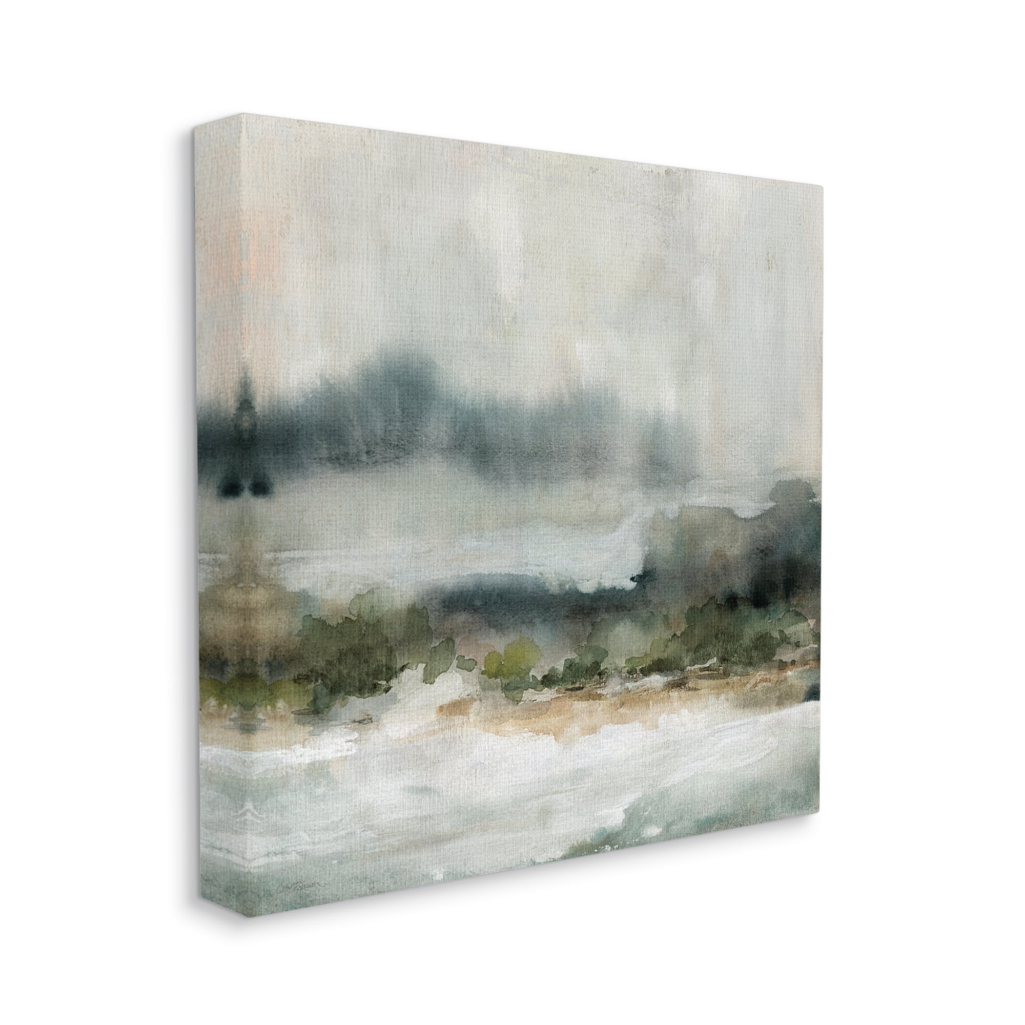 Stupell Industries Mysterious Abstract Nature Murky Fog Watercolor Scene Painting Gallery Wrapped Canvas Print Wall Art, Design by Carol Robinson