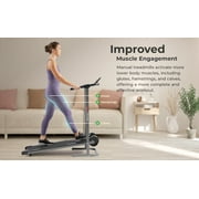Sunny Health & Fitness Smart Foldable Manual Treadmill with Fixed Incline, Trainer Led Workouts & Performance Tracking via Bluetooth SunnyFit App - SF-T1407SMART