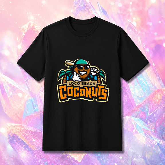 Loco Beach Coconuts Baseball Character Unisex T Shirt up to 5XL