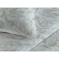 thumbnail image 3 of Ambesonne Delicate Roses Quilted Bedspread Set 3 Pcs, Simple Boho Petals, King, Pale Mustard Pale Seafoam, 3 of 4