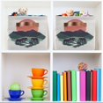 thumbnail image 6 of Yayeee 2 Pack Canvas Storage Basket with Handles for Shelves Fabric Bins Closet Organizer, Abstract Elephant, 6 of 8