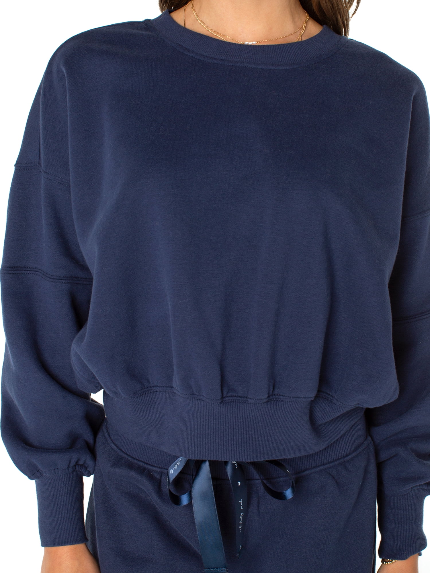 Celebrity Pink Women's and Women's Plus Oversized Boyfriend Sweatshirt, Sizes XS-XXXL