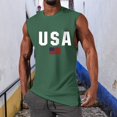 thumbnail image 2 of Sopiago American Flag Tank Top Men Patriotic 4th Of July Shirts for Men Air Force Flyover Muscle Sleeveless Graphic Gym Workout Tank Tops for Men Green,M, 2 of 4