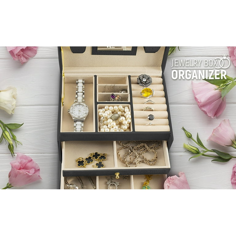 Eternal Home Collection Multi Section Jewelry Box with 3 Layers