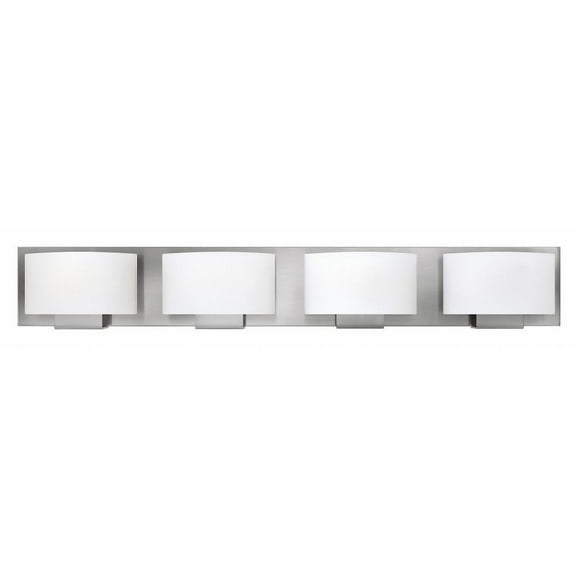 4 Light Bathroom Vanity in Modern Style 32.25 inches Wide By 5 inches High-Brushed Nickel Finish-Halogen Lamping Type Bailey Street Home