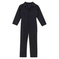 thumbnail image 3 of Sinleey Kids Boys Mechanic Costume Dance Coveralls Long Sleeve Solid Twill Overalls Boilersuit Black 10, 3 of 7