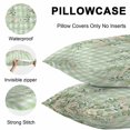 thumbnail image 5 of Lumbar Pillow Covers 20x12 Inch Set of 2, Watercolor Floral Waterproof Outdoor Pillow Covers, Spring Flowers Leaves Botanical Green Plaid Decorative Cushion Pillowcases for Couch, Sofa, Bed, Patio, 5 of 9