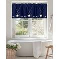 thumbnail image 4 of Golf Clubs Golf Bal Valances for Windows Classic Sport Dark Blue Background Valance Rod Pocket Light Filtering Short Window Treatments Curtains for Kitchen Bathroom Living Room Bedroom, 42 x 18 Inch, 4 of 7