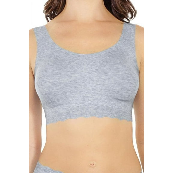 Women's Rhonda Shear 9568 Lightweight Melange Leisure Bra (Grey 2X)