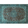 thumbnail image 1 of Ahgly Company Indoor Rectangle Medallion Light Blue Traditional Area Rugs, 8' x 12', 1 of 4