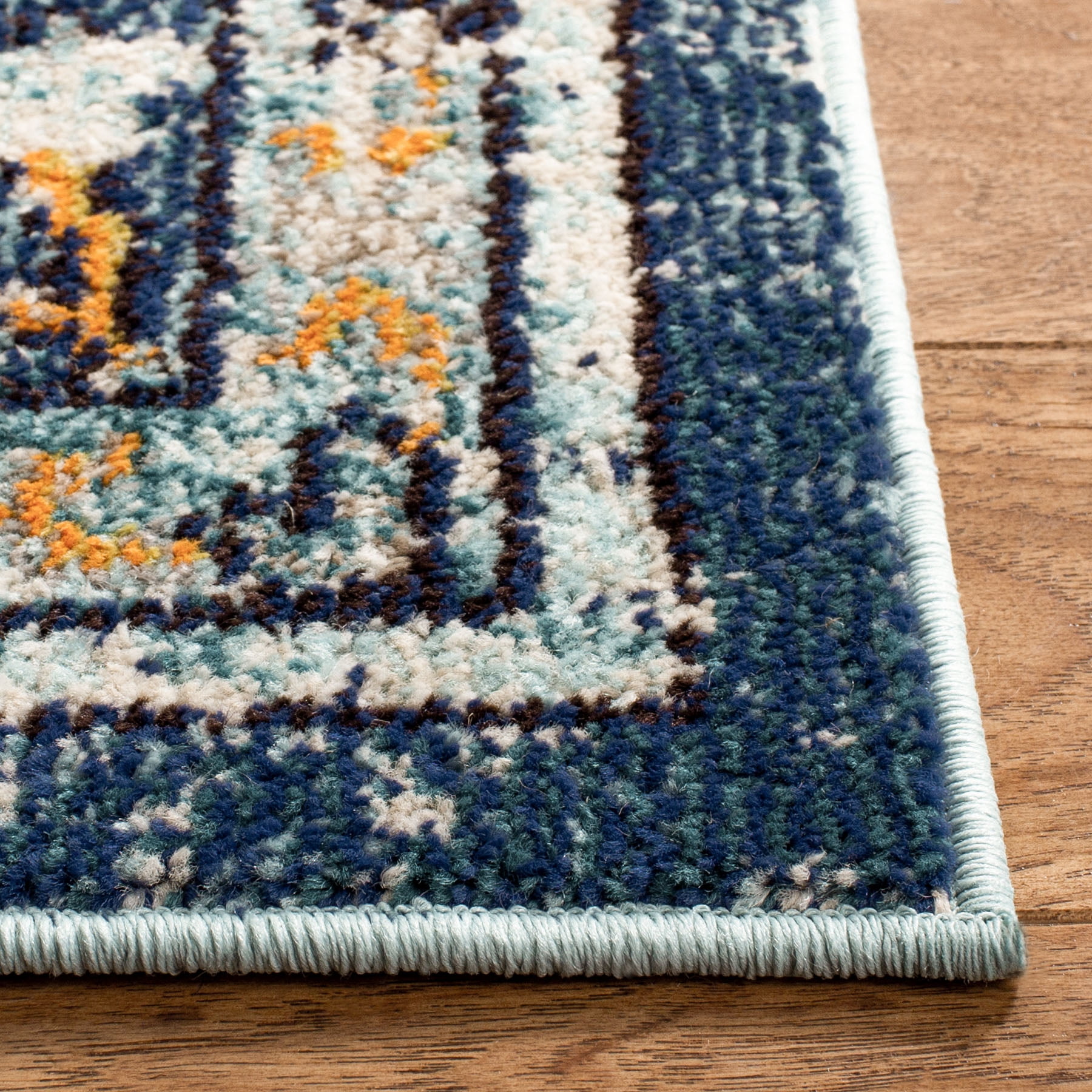 SAFAVIEH Madison Dalia Oriental Area Rug, Blue/Light Blue, 12' x 15'