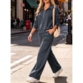 thumbnail image 2 of Cueply Two Piece Sets for Women Outfits Sweatsuits Long Sleeve Sweatshirts Sweatpant Lounge Set with Pockets, 2 of 7