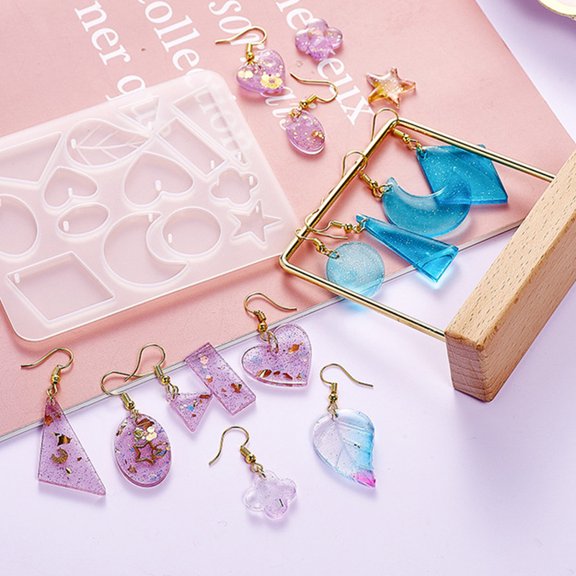 Handmade Silicone Earring Mold Necklace Earring Pendant Resin Molds Drop Dan AL