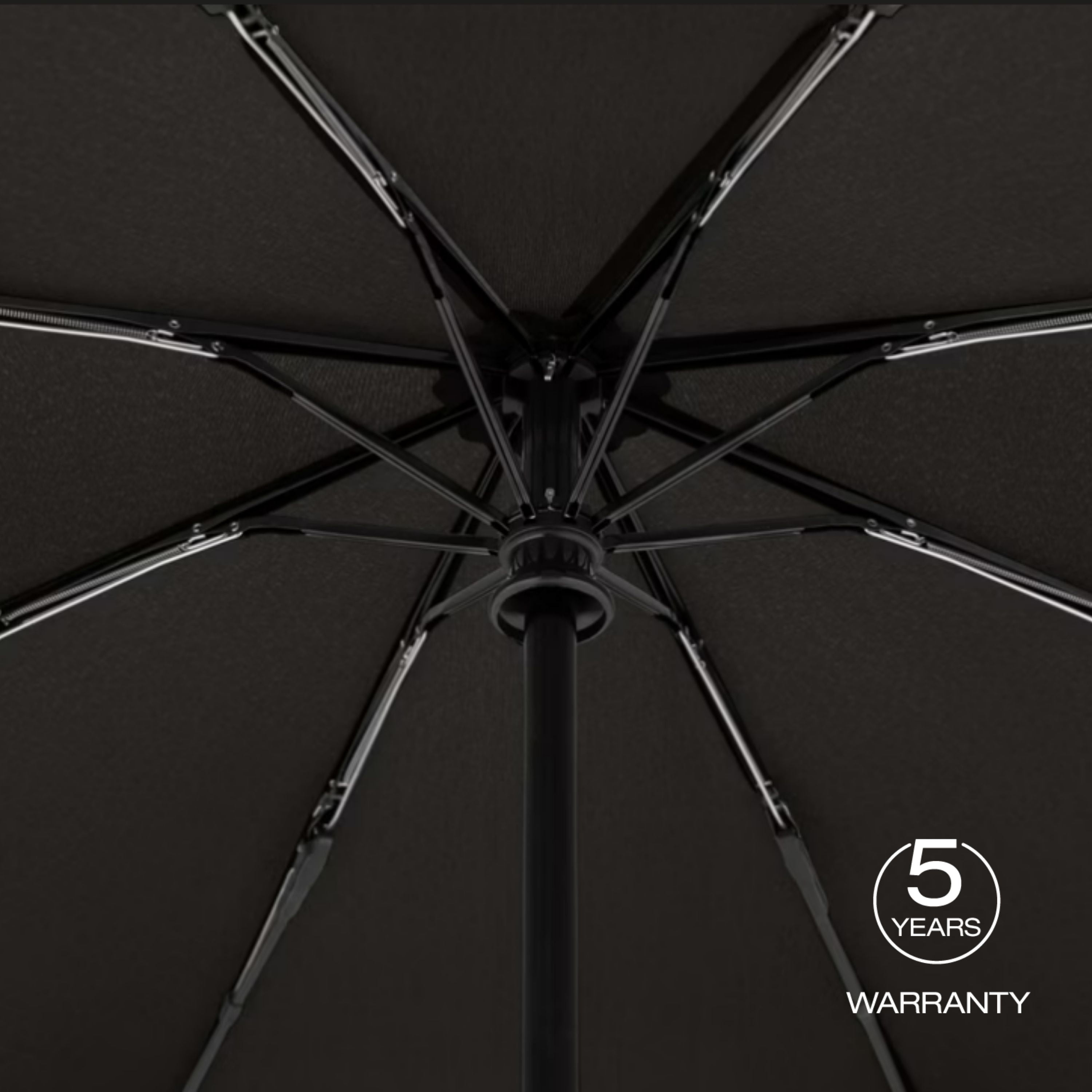Knirps A.200 Medium Duomatic Windproof Rain Umbrella for Adults in Black – Automatic Open Close Design, 38.5" Wind Resistant Canopy, Durable Steel Frame, Travel Case Included