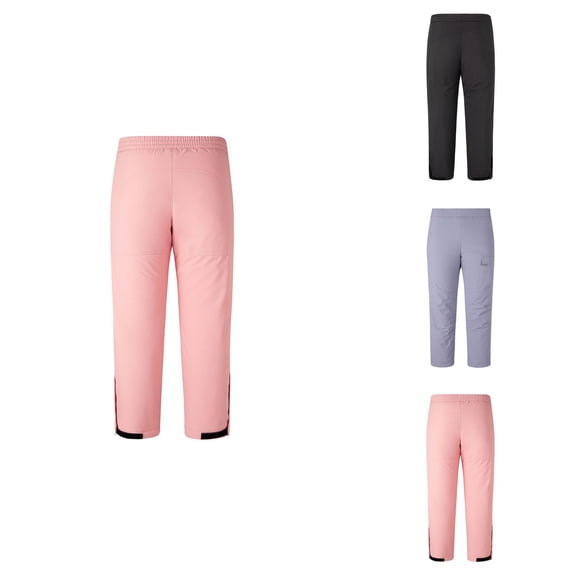 Windproof Breathable Rain Warm Trousers, Boys Girls Softshell Hiking Pants Lined Ski Snow Outdoor Children's Trousers
