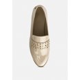 thumbnail image 6 of MEANBABE Semicasual Stud Detail Patent Loafers in Beige, 6 of 6