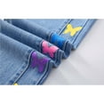 thumbnail image 3 of Teen Girl Jeans Embroidered Jeans Baggy Jeans for Kids Girls Straight Leg Jeans with Pockets High Waist Denim Pants for Teens 13-15 Years, 3 of 6