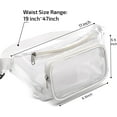 thumbnail image 5 of Clear Fanny Pack Stadium Approved - Adjustable Belt Bag for Women Men Fits Sport Events, Concerts, Transparent Waist Bag, White, 5 of 19