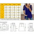 thumbnail image 5 of Womens Tops Summer Hollowed Out Short Sleeve Rhinestone V Neck Loose Solid T Shirts Zipper Tee Tops Blouse T Shirts for Women, 5 of 5