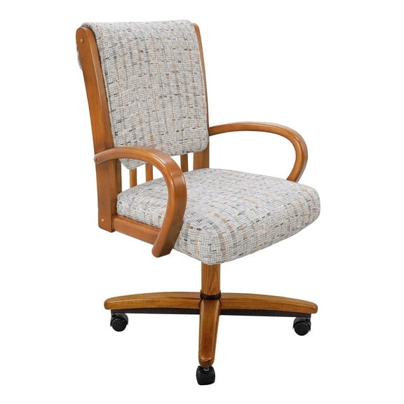 Chromcraft Set of 1 Swivel Tilt Chairs, Luxe Chairs with Wheels for Kitchen Room