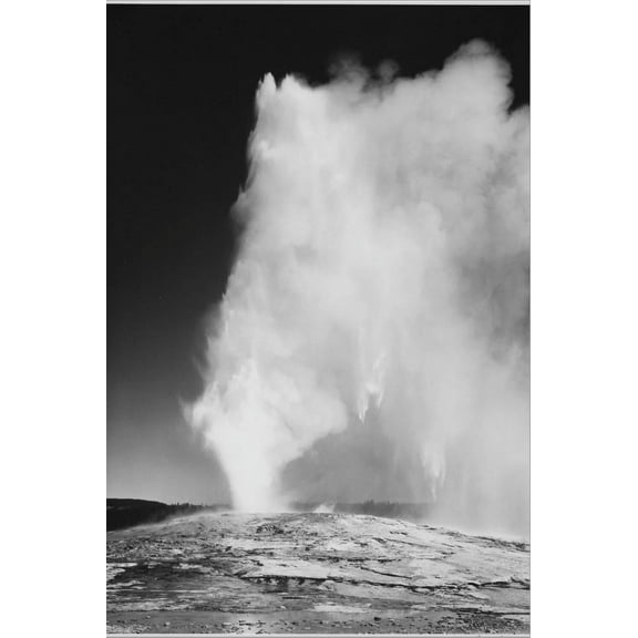 Art.com Various Angles During Eruption. Old Faithful Geyser Yellowstone National Park Wyoming 1933-1942 Stretched Canvas Print Wall Art by Ansel Adams, 12" x 18"