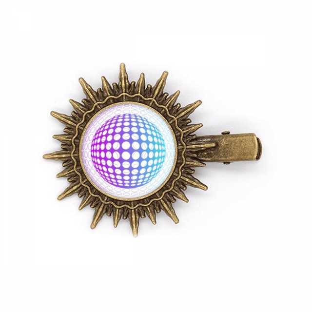 Dot Sphere Surrounded Closely Hairpin Sun Headwear Retro Metal Clips Pin