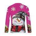 thumbnail image 4 of Brondbend Tops for Men Christmas Shirts for Men Long Sleeve Crewneck Workout Pullover Printed Fashion Blouse Loose Daily Clothes Pink, 4 of 4