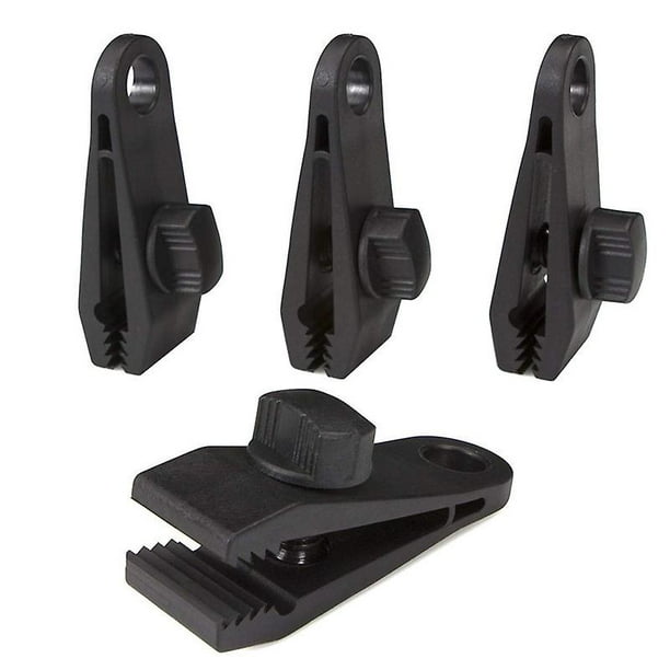 Paquete de 10 clips de fijación resistentes con tornillo moleteado y cuerdas elásticas + mosquetón para fijar lonas, toldos, lonas, camping al aire libre, toldo de caravana ShuxiuWang 8390605083907