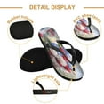 thumbnail image 3 of YAZAOOSummer Flip Flops Creatively Vibrant Floral Bouquet Simple Beach Sandals, 3 of 8