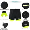thumbnail image 3 of Skinny Men's 2-in-1 Running Shorts Quick Drying Breathable Active Training Exercise Jogging Cycle Shorts With Longer Liner, 3 of 7
