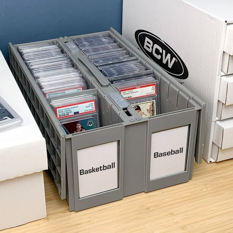 BCW 2-Row Graded Collectible Card Bin - Gray - Walmart.com