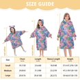 thumbnail image 4 of FORMRS Wearable Blanket Hoodie with Sleeves for Kids Cozy Flannel Sweatshirt, Gradient Starfish Pattern, 4 of 7
