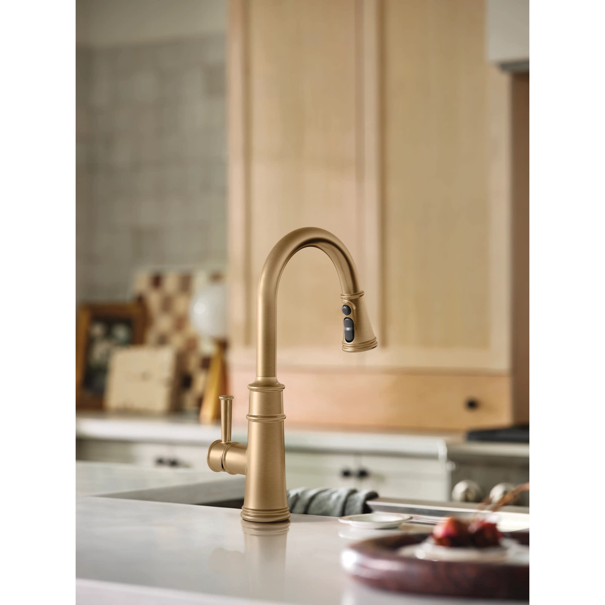 Moen 7260BZG Belfield 1.5 GPM One-Handle High Arc Pulldown Kitchen Faucet - Bronze