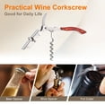 thumbnail image 4 of Uxcell 4.7" Wine Openers Waiter Corkscrew Red Wine Bottle Opener for Server Waiter, 4 of 6