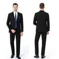 thumbnail image 4 of Men Suits Slim Fit 3 Piece Royal Mail Suit Two Botton Tuxedo for Men Bussiness Wedding Grooms Prom Dress Black Suit Blazer Jacket Vest Pants L, 4 of 5