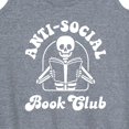 thumbnail image 3 of Instant Message - Anti Social Book Club Skeleton - Women's Racerback Tank Top, 3 of 6