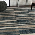thumbnail image 7 of BNM Modern Farmhouse Wide Striped Indoor Area Rug, 8' x 10', Blue/ Cream, 7 of 7