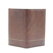 Wrangler Leather Checkbook Wallet - Brown