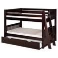 thumbnail image 4 of Camaflexi Twin over Twin Low Bunk Bed - Mission Headboard - Lateral Angle Ladder - White Finish, 4 of 7