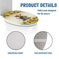 thumbnail image 5 of SEANATIVE Sunflower Highland Cow Toilet Seat Cover Washable Toilet Lid Covers Easy to Install Oblong Toilet Seat Cover with Elastic Edge Bathroom Accessories Decoration, 5 of 6
