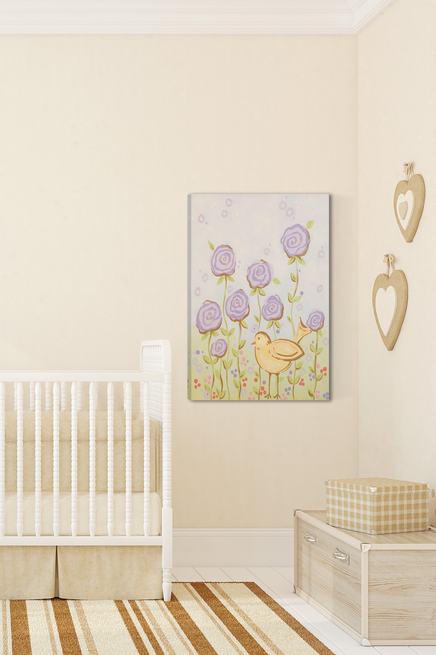 "Blissful Chickadee" Painting Print on Wrapped Canvas