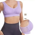 thumbnail image 4 of TTUHYWXI Breathable Bras for Women No Steel Ring Plus Size Soft Cool Liftup Air Bra No Underwire High Support Underwear (Light Purple, 30B-30D), 4 of 9