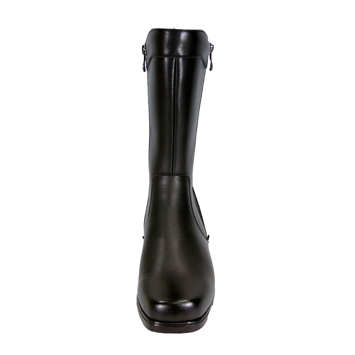 PEERAGE Athena Women Wide Width Wide Calf Casual Leather Boot BLACK 9
