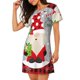 thumbnail image 2 of Easygdp Gnome And Buffalo Plaid Camisón de manga corta para mujer, informal, estampado, 2 of 6