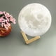 thumbnail image 2 of Lámpara de luna con control remoto 3D, luz de noche, lámpara de luna con palmaditas, iluminación de alimentación de atmósfera creativa, 2 of 4