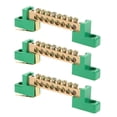 thumbnail image 2 of MOVTOTOP Raindrops 3pcs Copper Ground Rod Terminal Block for Electrical Panel Fixed Jumper Insert for Electrical Connections, 2 of 8