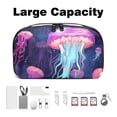 thumbnail image 3 of Jellyfish USB Organizer Charger Pouch Charger Organizer Travel Case Small Box Organizer Storage Container Waterproof Oxford Cloth Electronics Accessories Storage Case 5.9x9.44x3.14 in, 3 of 6