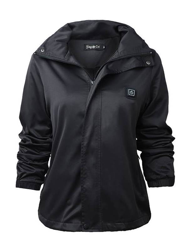 Men Women Heated Jacket Soft Shell with Hood and Battery Waterproof Wind Resistant Winter Jacket
