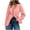 Pink jacketes for women, variant on Nfurl Womens Fall Jackets Plus Size Business Casual Scoop Neck Button Down Suit Jacket Loose Fit Long Sleeve Solid Color Fashion Jackets Light blue M