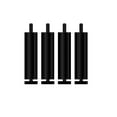 thumbnail image 4 of 4x Sofa Feet Metal Furniture Legs Rustproof Adjustable Height Support Leg for Furniture Modern Style Replacement Couch Legs for Table Chair , black 20cm, 4 of 8